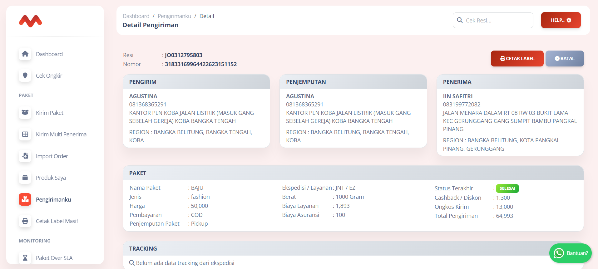 Jejak Pakej Maukirim